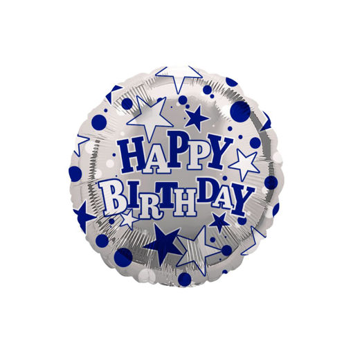 Picture of HAPPY BIRTHDAY BLUE FOIL BALLOON 18 INCH